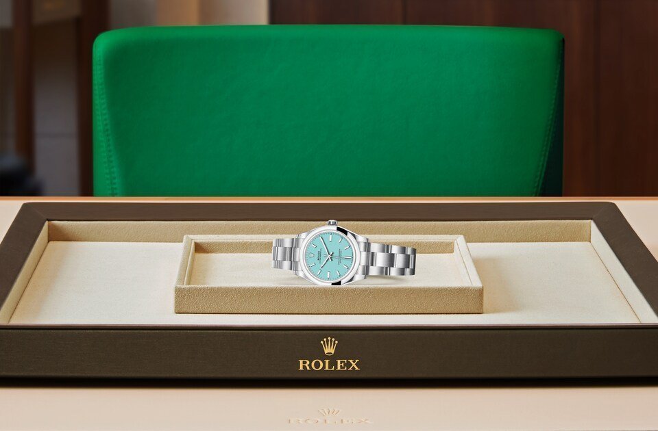 RLX oyster perpetual bleu ciel 31mm